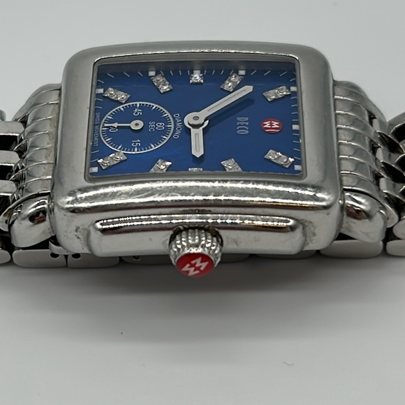 AUTHENTIC Michele Diamond Deco blue mother of pearl watch - Picture 4 of 14